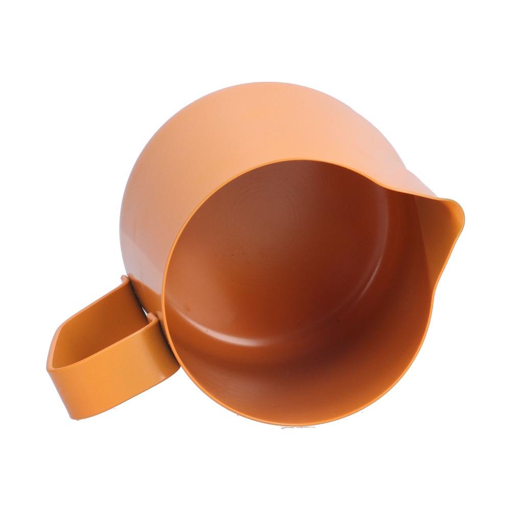 Kaffetillbehör Rostfritt Stål Mjölkskummare 400 ml Kapacitet Spetsig Pip Kaffekanna Orange Skumkanna Kaffebryggning