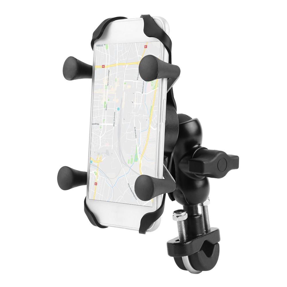 Motorcycle Bike Cell Phone Support 360 Degree Swivel Aluminium Alloy Base Phone Holder