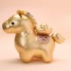 Yousheng Horse Doll Super Soft Short Plush Toy with Golden Coin Pattern Good Luck Symbol Year of Horse Doll Home Decor