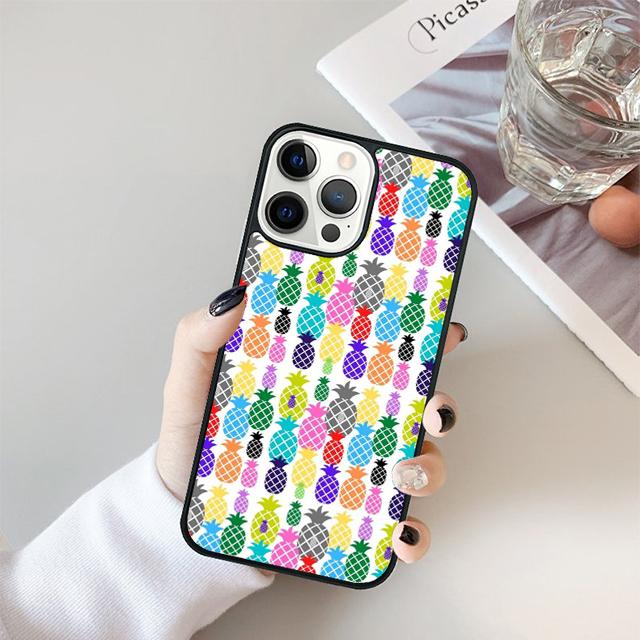 Summer Fruit Pineapple Phone Case For iPhone 17 Air 16 Pro Max 15 14 Plus 12 13 Soft Bumper Shell Cover Coque