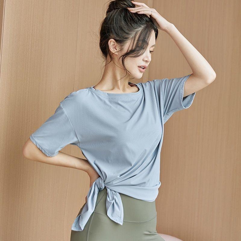Summer Yoga Tops Sport Shirt Women Fitness Gym Top Yoga Running T-shirts Female Sports Top Quick Dry Workout Tops For Women