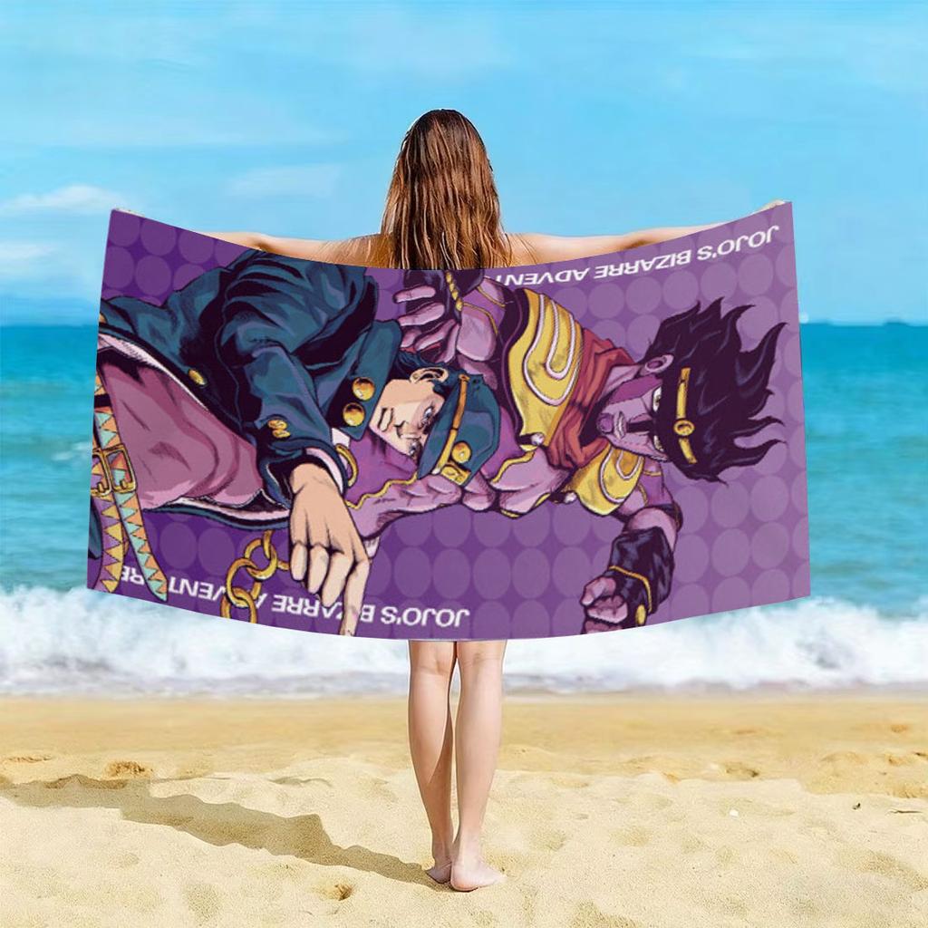 JOJO Jotaro Beach Towel Quick Dry Soft And Super Absorbent Fitness Sports Towel Fashion Beach Accessories Daily Household Towel