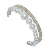 Hot Sale Baroque Crystal Pearl Opening Bracelet Gold and Silver Color Rhinestone Multi-Layer Bridal Wedding Jewelry