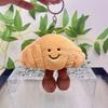 Delightful Croissant Shaped Plush Keychain Soft And Adorable Hanging Accessory