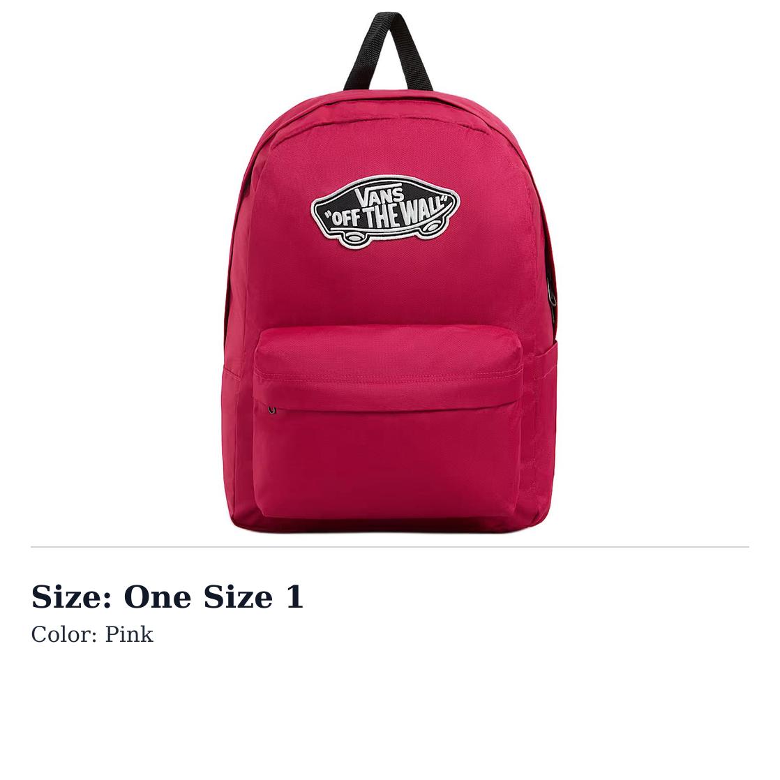 Vans Old Skool Polyester Backpack Womens Pink VN000H4YC9L One Size 1