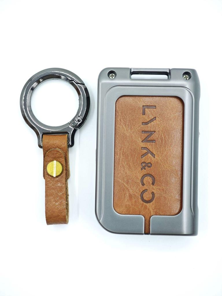 New Genuine Leather Alloy Key Case for Lynk & Co Models 01, 03, 05, 06