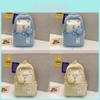 Youth College Style Backpack With Spliced Nylon Material And Features For Schoolgirls