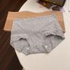 Plus Size Women's Spring Summer Floral Cotton 10A Antibacterial Extended Crotch Hip Mid Waist Flat Angle Briefs