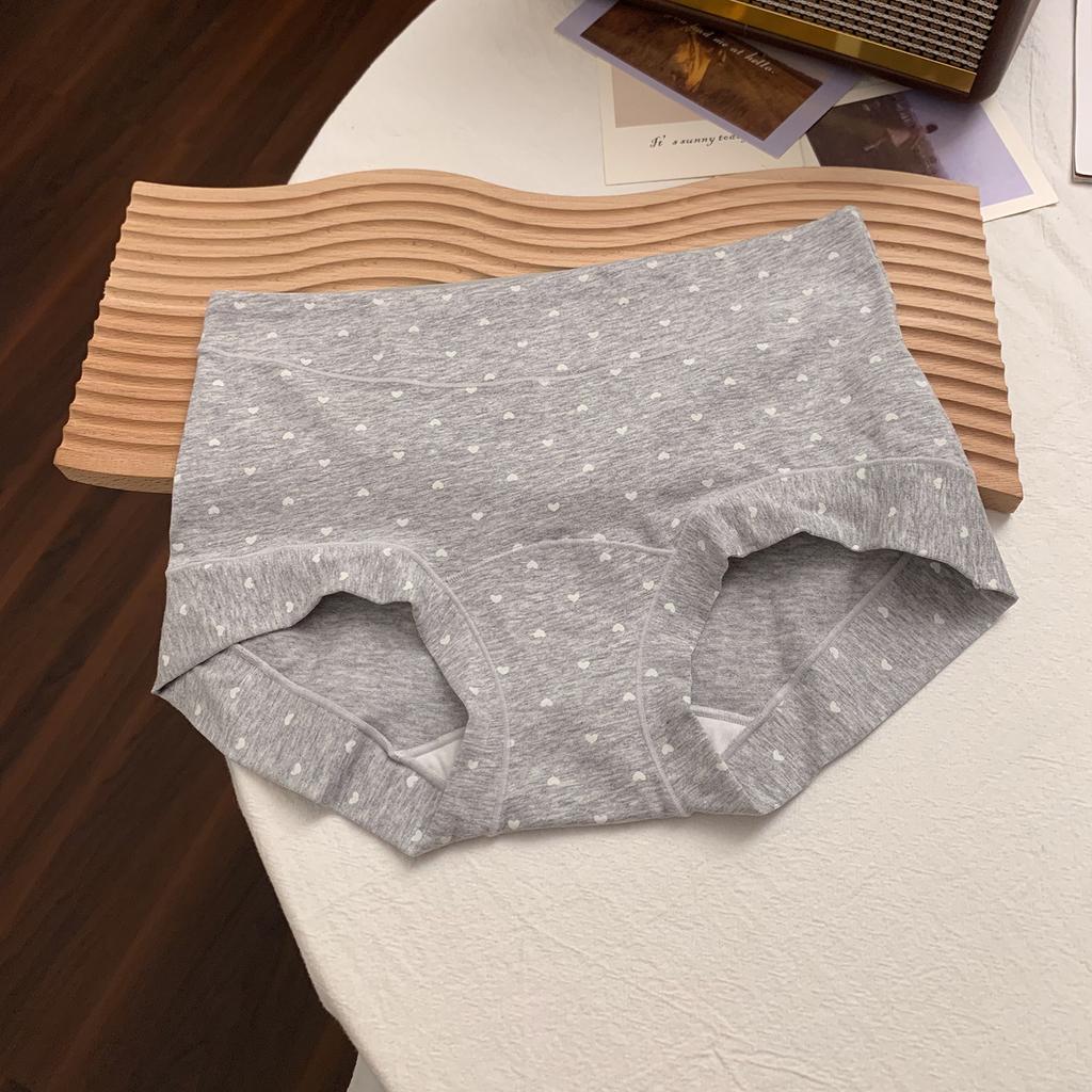 Plus Size Women's Spring Summer Floral Cotton 10A Antibacterial Extended Crotch Hip Mid Waist Flat Angle Briefs