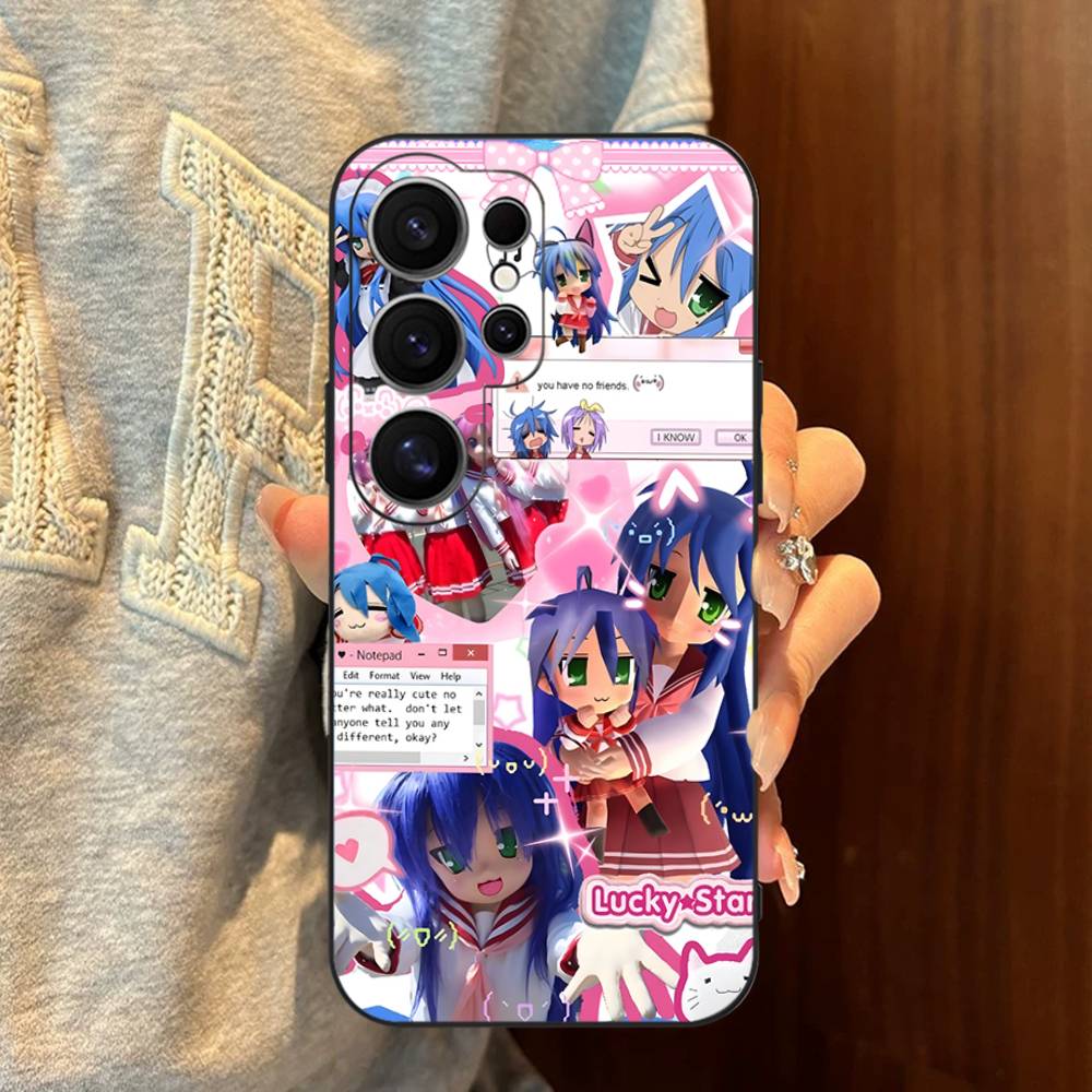 K-Konata Izumi Lucky S-Star Phone Case For Samsung S 24 Fe 25 Ultra Plus 20 Lite 21 30 22 23 24 22 Ultra 5G Fundas