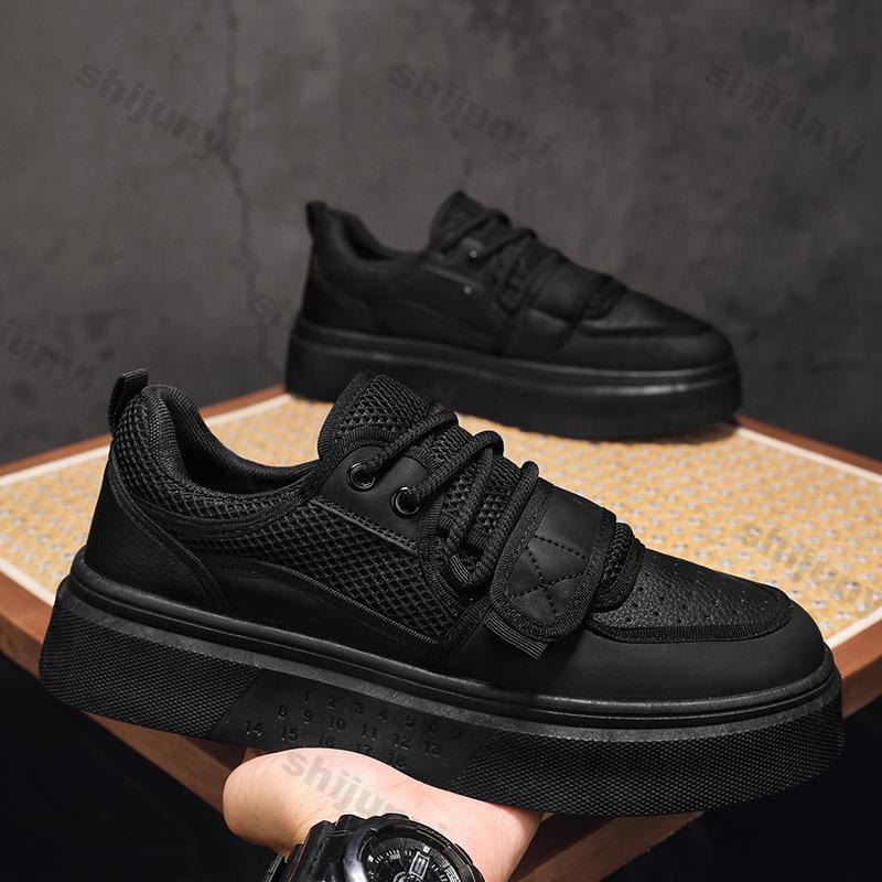 Fashion Men's Thick Sole Sports Shoes 2025 Spring Autumn Fashion Breathable Mesh Shoes Soft Soled Non-slip Wear-resistant Casual Shoes