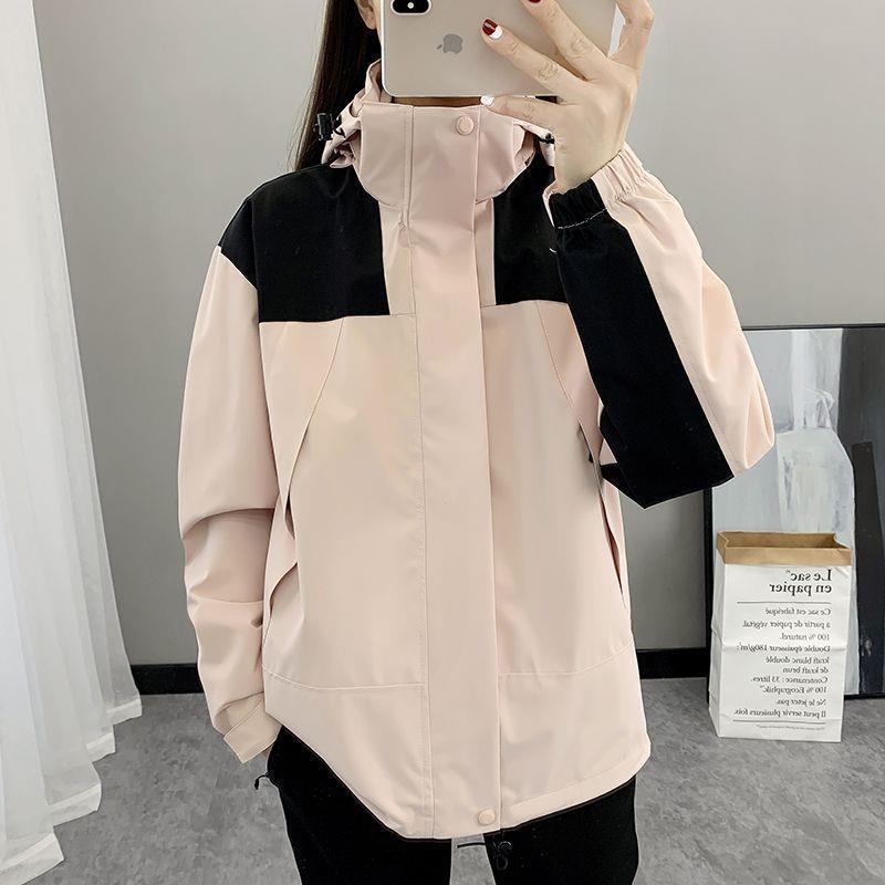 

Мужская и женская куртка-ветровка из флиса три в одном с отстегивающимся подкладом для осени/зимы - В наличии 3XL (Suggest 185-200 Jin)