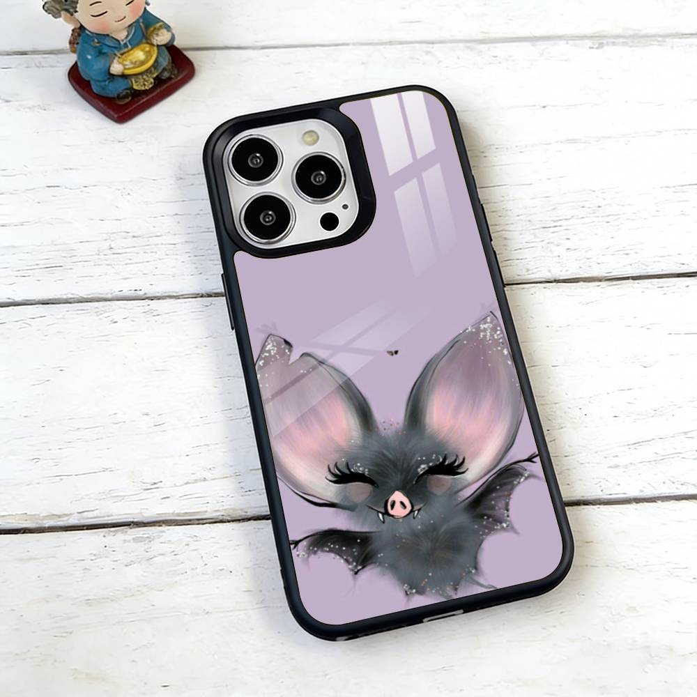 Sweet Bat Phone Case For iPhone17,16,15,14,13,12,11 Plus,Pro Magnetic with Magsafe Wireless Charging