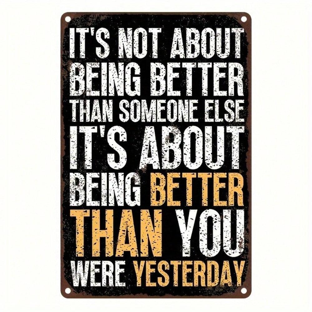 Motivational Gym Tin Sign Fitness Wall Art Metal Plaque Home Office Decor разноцветный