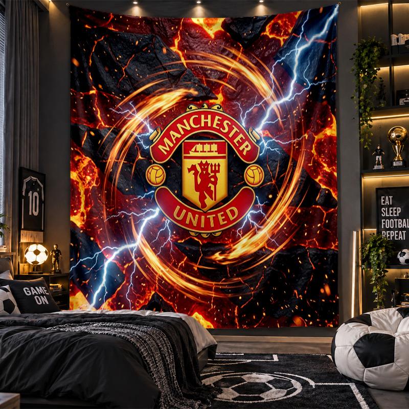 Wandbehang Tapisserie Manchester United Drucktuch für Wohnzimmer Schlafzimmer Heimdekoration