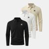 Long-sleeve 3Pack polo set with a stylish collar-moisture-wicking and breathable-perfect for everyday casual and athletic wear