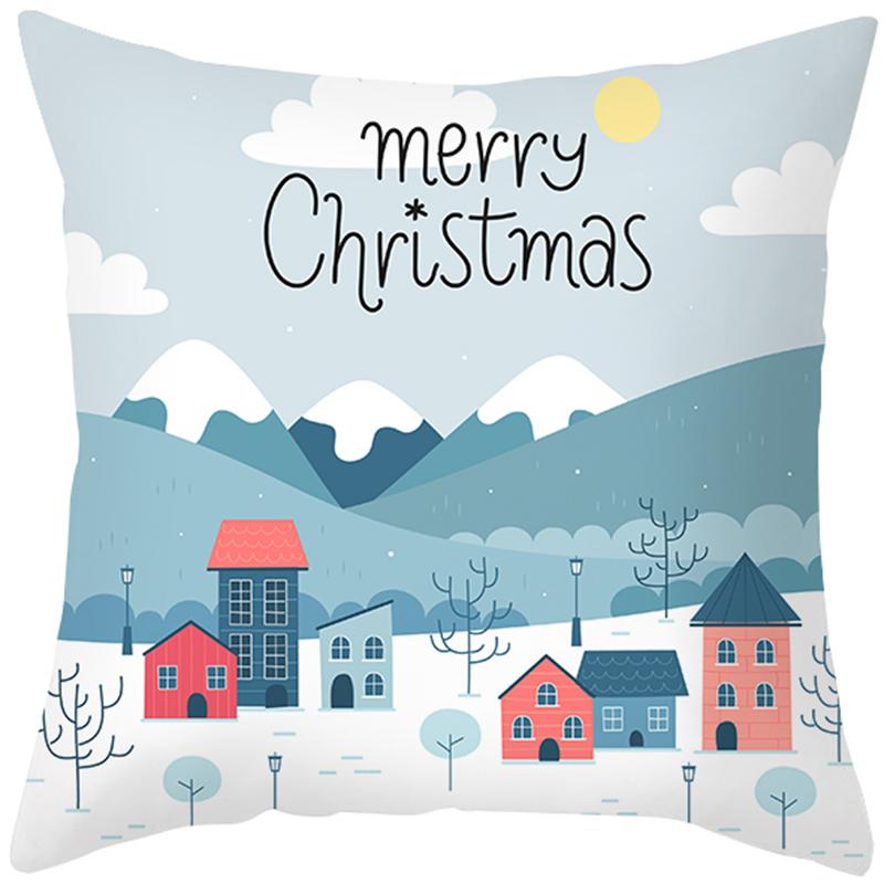 Cartoon Christmas Tree Elk Snowman Christmas Decoration Pillow Set Solo -Launched Room Automobile Study Office Pillow Pillow