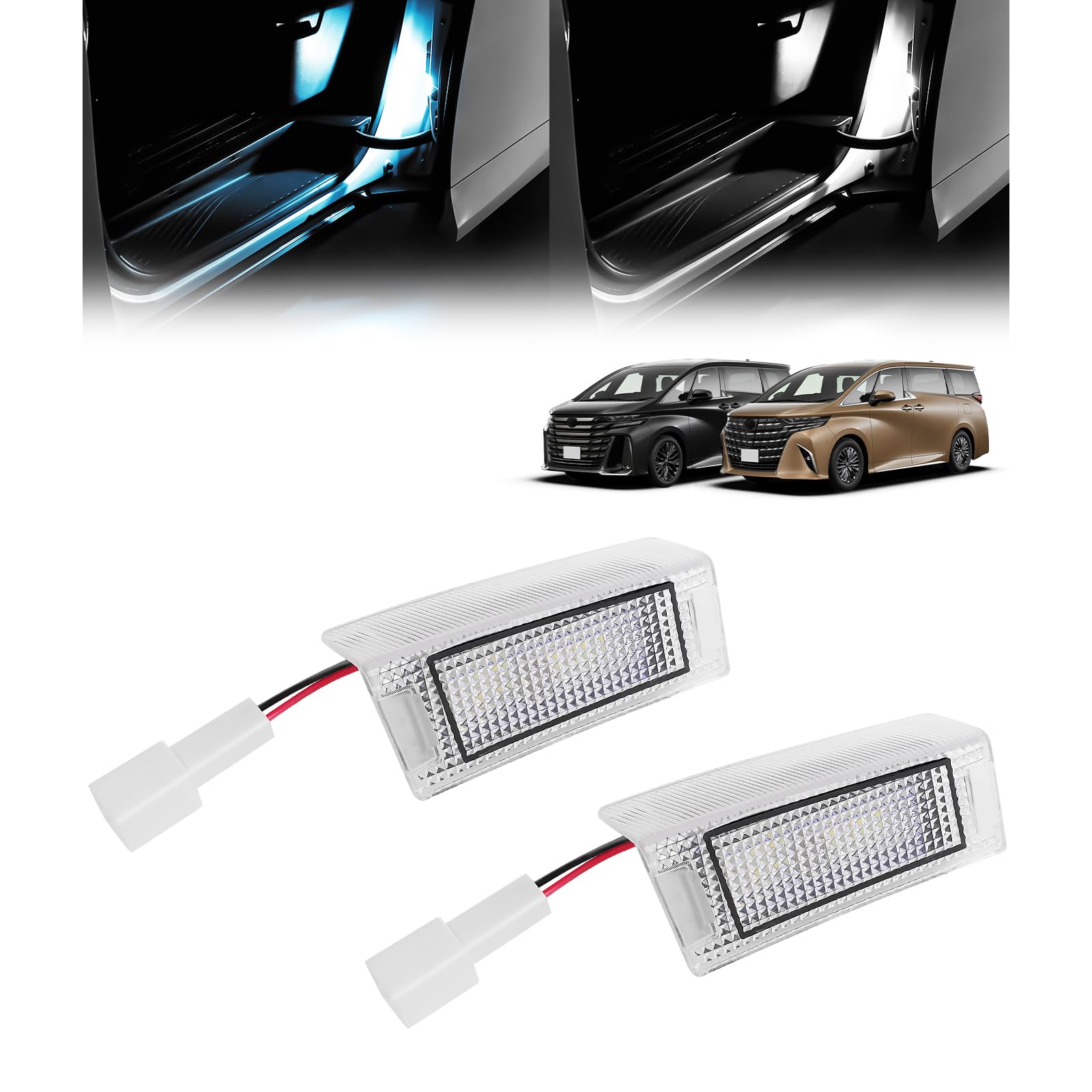 

Kitazawa Shoji Alphard 40 Switchable LED Courtesy Lights for Vellfire 40 Sliding Door Spot with Memory Stepless High Door Welcome Easy Genuine