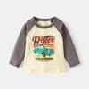 Boys Cartoon Long Sleeve T Shirt Crew Neck Casual Autumn Top for Kids