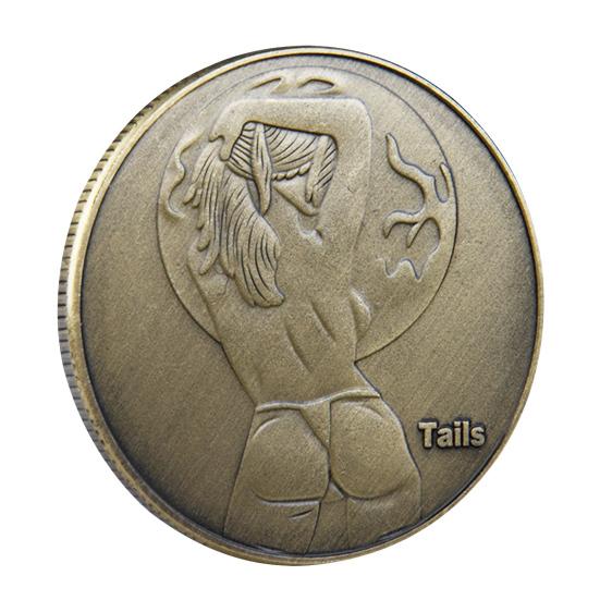 Moneda Desafío para Parejas Mujer Sexy Moneda de Doble Cara Coleccionable Ficha de Amor Moneda Desafío para Adultos Moneda Chica Afortunada para Hombres Mujeres Noche de Cita