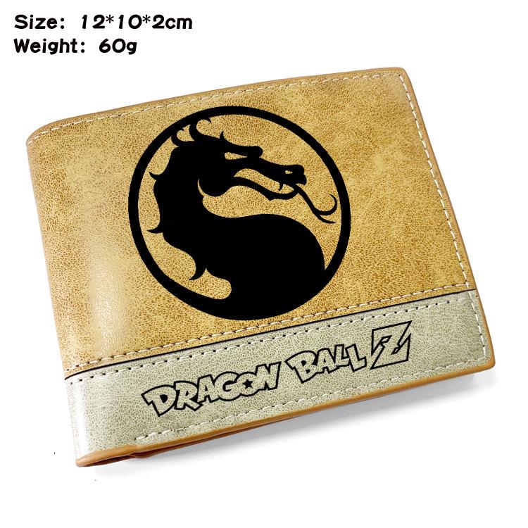 Dragon Ball Z Goku Turtle Kanji Embossed PU Leather Bifold Wallet Kai Anime Unisex Short Purse 1pcs