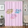 Home Interior Kitchen Curtains for Living Room 2 Pieces Blackout Curtains Door Curtain Pokemon Bedroom Decoration Partition