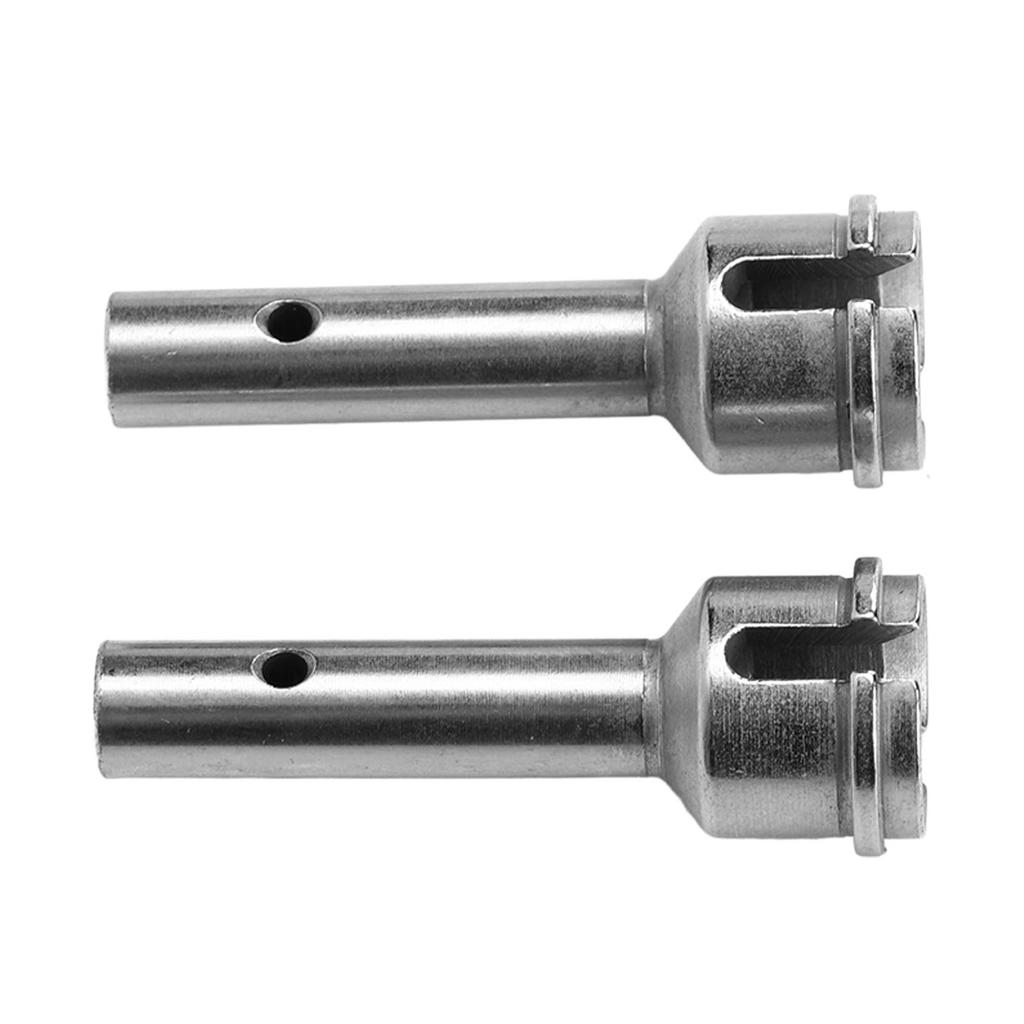1 Pair Steel RC Rear Wheel Axle RC Car Replacement Accessories for ARRMA 6S 17 Models Silver
