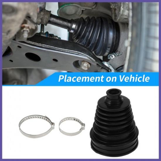 Universal CV Joint Boot W/ 2 Stainless Steel Clamp CV Axle Boot Repair Kit