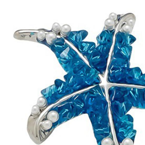 Retro Style Brooch Five-Sided Brooch with Curved Starfish Imitation