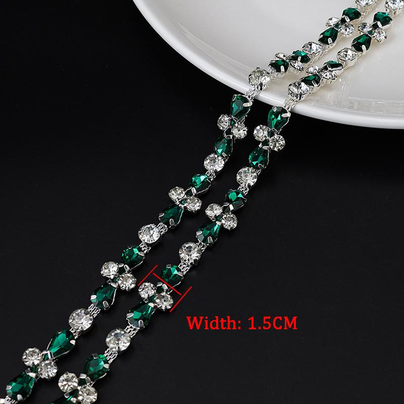 10Yards Rhinestone Chain Diamond Trim Fringe Crystal Bling Accessories DIY Craft Wedding Party Decoration Gift Rhinestone Ribbon