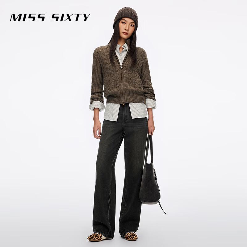 MISS SIXTY Women's Vintage Cable-Knit Cashmere Cardigan