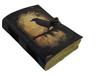 Raven Leather Journal 5×7” | Handmade Deckle-Edge Paper Diary 200 Pages | Gothic Crow Notebook | Vintage Lock Diary