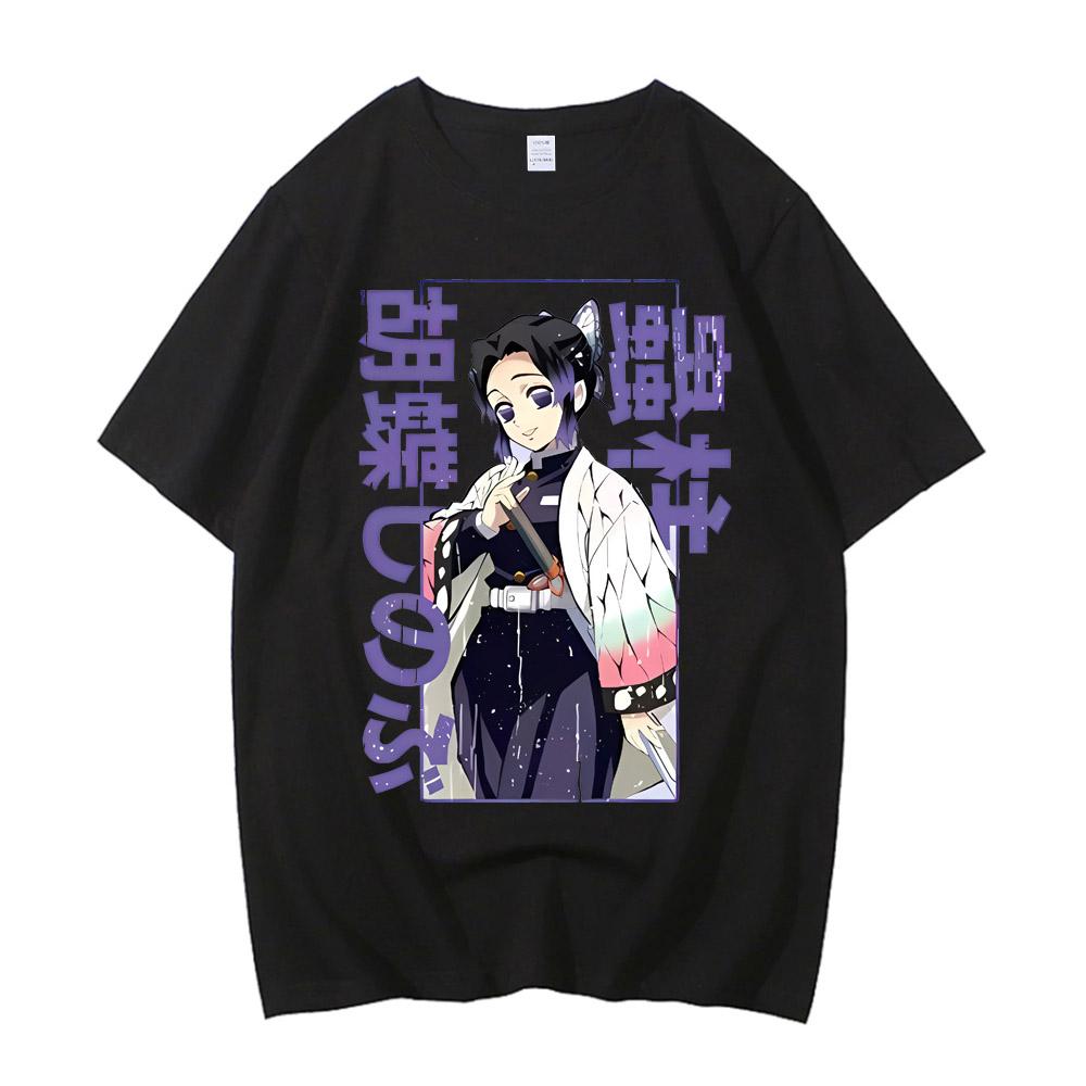 

Japanese Anime Shirt Demon Slayer Shinobu Kocho T Shirt Men Clothing Kawaii Tees Tanjirou O-Neck High Quality Cotton Tshirt 4XL