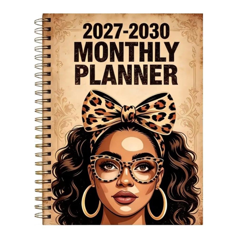 Beach Theme Cover 1117-1111 Monthly Calendar A1 Ocean Seashell Covered Annual Calendar Notebook Spiral Bound 1-Year Plan Book