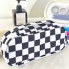Kawaii Plaid Pencil Case Large Capacity Cute Portable Pen Box Back To School Office Supplies Korean Makeup Storage Stationery