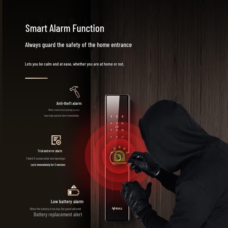 BULL Z07 Smart Fingerprint Electronic Door Lock