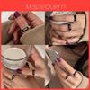 Chic Adjustable Copper Ring For Women Stylish Geometric Design With High-end Feel 2024 Spring Collection