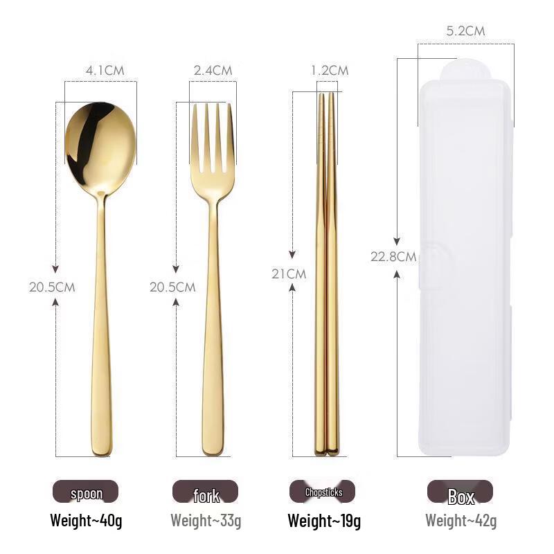 Abay Portable 304 Stainless Steel Cutlery Set