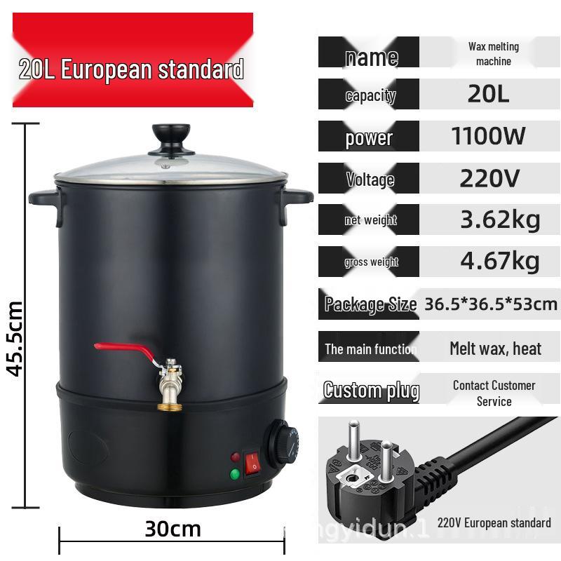 European Standard Stainless Steel Wax Melter - Large Capacity Beauty Salon Wax Melting Machine