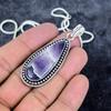 Chevron Amethyst Gemstone 925 Sterling Silver Jewelry Pendant 2.40" M-2942