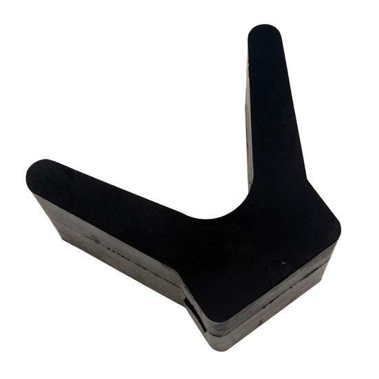 Bootsanhänger Buganschlag Stabiler Halt Y-förmiger Bugrahmen mit 2-Zoll-Rollenbefestigungsbreite 4-Zoll V-Spannung Nicht markierender Rostfreier Bootsbuganschlag