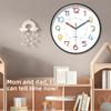 Colorful Electronic Color Clock Mute Learning Wall Hanging Clock Early Education Wall Clock  Office
