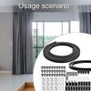 Multipurpose 5 Meter Curved Curtain Rails Set Ceiling Track with Rollers and Hook Brackets Kits for Easy Installation