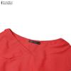 ZANZEA Women Elegant Off Shoulder Sleeveless Casual A-line Dress