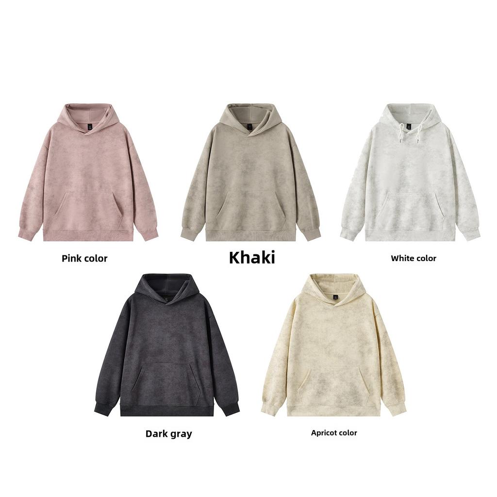 Tie-dye Dirty Sweater Man, Spring and Autumn Heavy American High Street Trend Loose Teen Hooded Jacket Man