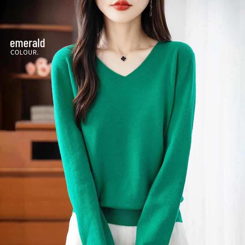 V-Neck Soft Knit Layered Sweater - Spring & Autumn Style