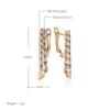 Luxury  Rose Gold Color Long Dangle Earrings For Women Fashion Natural Zircon Party Party Daily Fine Unique Jewelry