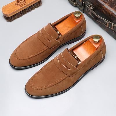 Fashion High Quality Fashion Suede Shoe Mens Casual Shoes Comfortable Men Driving Shoes Mens Loafers Soft Solid Dress Shoes Men Business