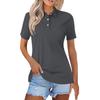 Womens Tops Short Sleeve Polo Collar Shirt for Summer Tops for Women Casual Womens Clothing Shirts for Women