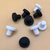Silikonkautschuk Runde Vollstopfen Lochkappen Blindstopfen Endabdeckung T-Typ Abdeckstopfen 2,7-14mm Schwarz/Weiß